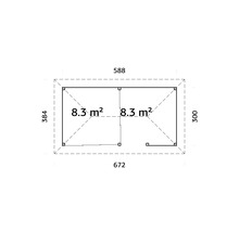 Plan d''un abri de jardin avec cotes