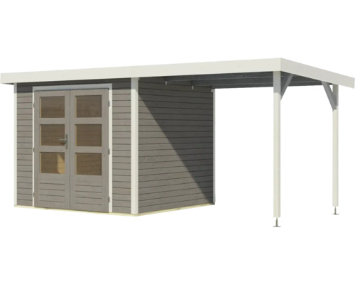 Gartenhaus mit Anbau aus Holz