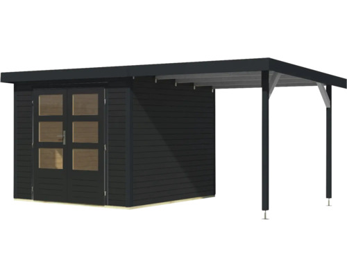 Abri de jardin avec annexe pour l''extérieur