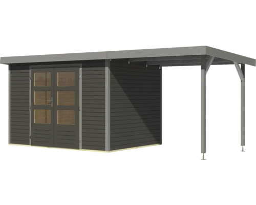 Abri de jardin en bois avec annexe