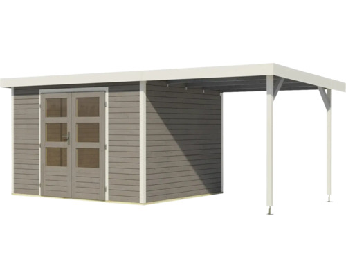 Abri de jardin avec annexe en bois