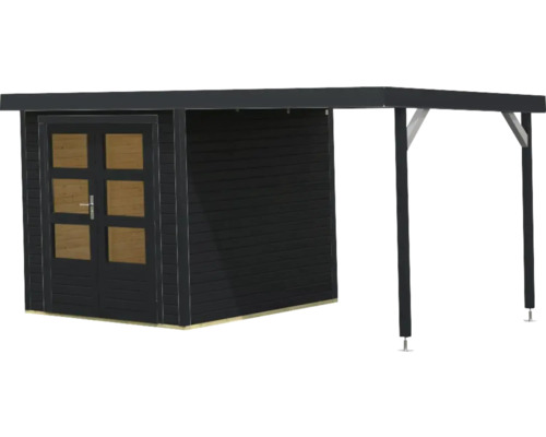 Abri de jardin en bois avec auvent