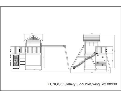 FUNGOO Galaxy L Balançoire double V2 08930 plan de construction