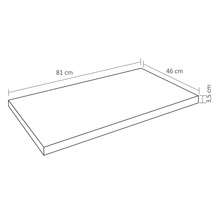 Tablette d''étagère mesurant 81 cm x 46 cm x 3,5 cm