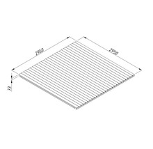 Dachplatte mit den Massen 2950 x 2950 x 73 Millimeter