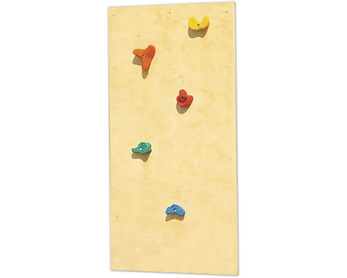 Panneau d''escalade avec différentes prises d''escalade