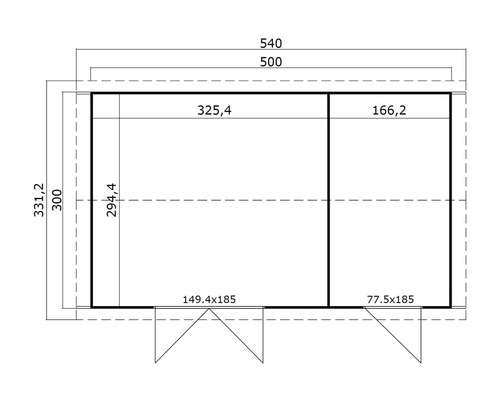 Plan d''un abri de jardin avec dimensions