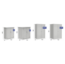 Différentes tailles de coffres d''outils avec dimensions