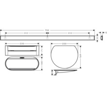 Badset Badewannenset hansgrohe WallStoris schwarz matt 27966670