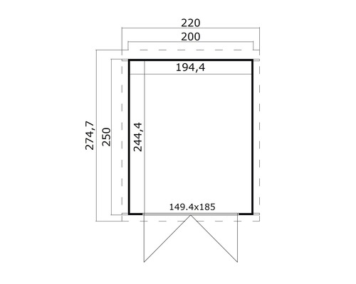 Plan d''un abri de jardin avec dimensions