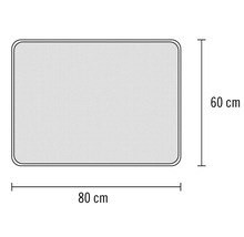 Illustration eines Insektenschutzgitters mit den Massen 80 mal 60 Zentimeter