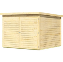 Abri de jardin en bois avec double porte pour l''extérieur