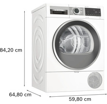 Sèche-linge à pompe à chaleur Bosch avec dimensions