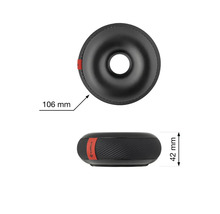 Image d''un coussin d''assise noir mesurant 106 mm de diamètre et 42 mm de hauteur