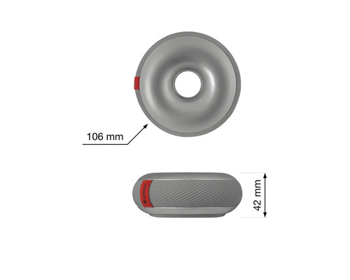 Drahtseil Dämpfer mit den Maßen 106 mm und 42 mm