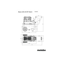 Plan de cotation Metabo Basic 220-24 OF Silent compresseur