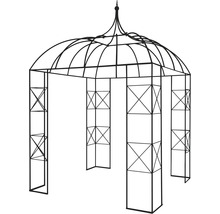 Pavillon de jardin métallique avec structure de toit et design ouvert