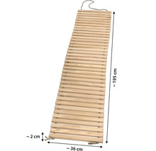 Pont en bois avec suspension à corde pour petits animaux, environ 195 cm de long