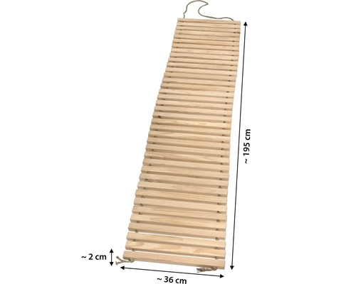 Pont en bois avec suspension à corde pour petits animaux, environ 195 cm de long