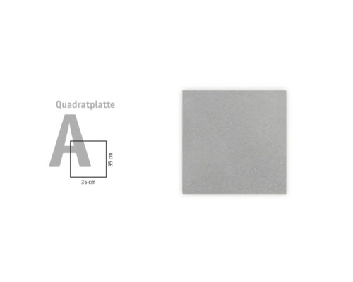 Quadratische Bodenplatte, 35 cm