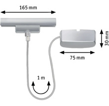 Éclairage de meubles avec des dimensions de 165 mm sur 75 mm et une longueur de câble de 1 m.