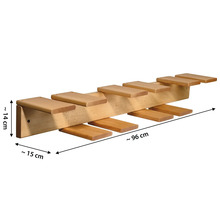 Holz Weinregal mit Maßen 96 cm Länge, 14 cm Höhe und 15 cm Tiefe