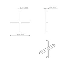 Dessin technique d''une entretoise de joint avec dimensions