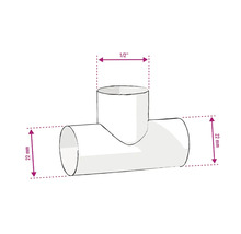 Té avec diamètre de 22 mm et 1/2 pouce