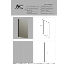 Paroi latérale avec verre teinté marron de 6 mm, réversible et système de montage rapide, profilé aluminium
