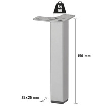 Möbelfuß, 150 mm hoch, Traglast 50 kg