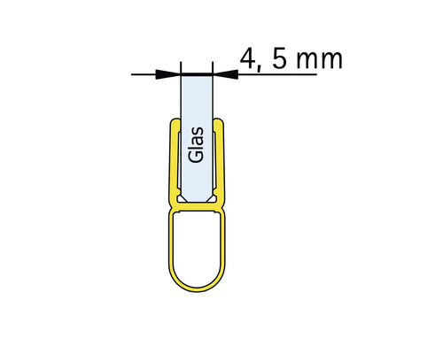 Représentation d''un joint pour verre de 4,5 millimètres