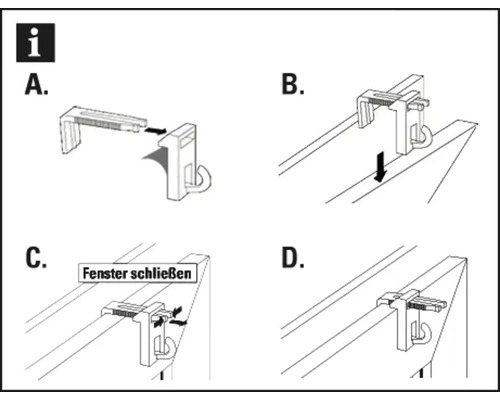 Montageanleitung für Fensterhaken