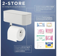 Toilettenpapierhalter mit Ablage für Feuchttücher