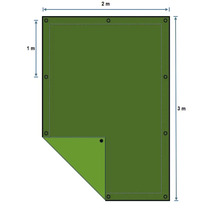 Bâche de protection avec œillets, 2 x 3 mètres