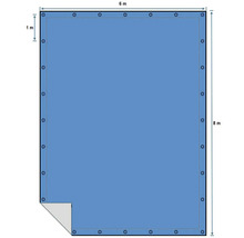 Poolabdeckung, 6 Meter mal 8 Meter, mit Ösen