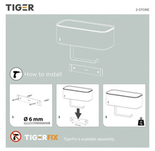 Montageanleitung für Tiger Badaccessoire mit Regal und Rollenhalter