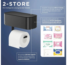 Toilettenpapierhalter mit Aufbewahrungsbox für Feuchttücher