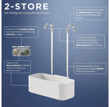 Duschregal zum Einhängen mit zwei Ablageflächen