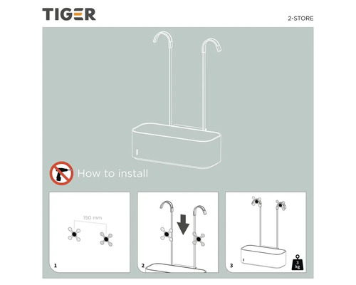 Anleitung zur Montage des Tiger 2-Store Badregals