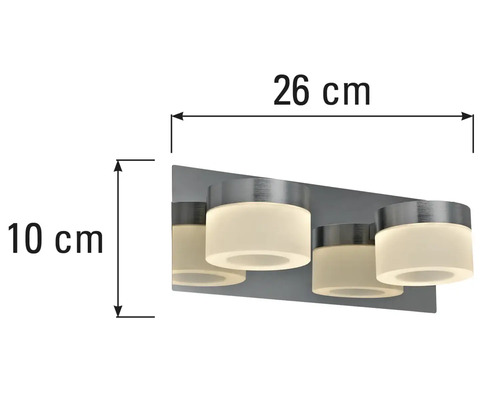Applique murale avec dimensions : 26 cm de largeur et 10 cm de hauteur