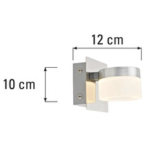 Applique murale avec des dimensions de 10 sur 12 centimètres