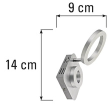 Dimensions d'une applique murale : 14 cm de hauteur et 9 cm de largeur.