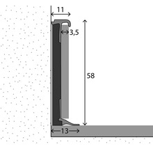 Dessin technique d'un profilé avec indications de dimensions