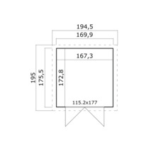 Plan d'un abri de jardin avec dimensions
