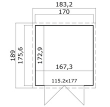 Dessin technique avec indications de dimensions