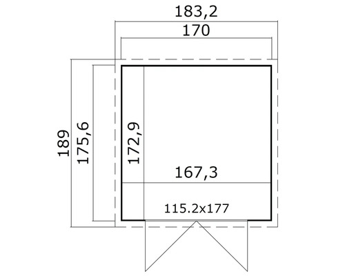 Dessin technique avec indications de dimensions