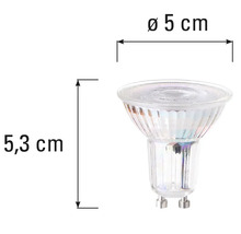 Ampoule GU10 avec dimensions