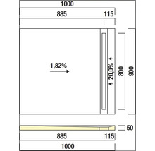 Dessin technique d'un élément de construction avec indications de dimensions