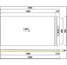 Schéma technique avec dimensions d'un élément de construction