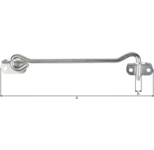 Loquet de porte avec oeillet et indications de mesure